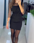 Mesh Hot Rhinestone Slim Fit Hip-Hugging Dress